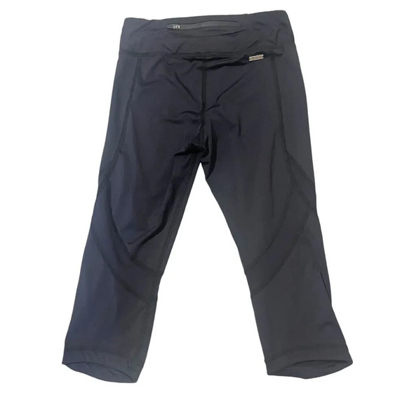 ALALA Black Mesh Leggings Capris High Rise Athleisure Size X Small - Picture 2 of 10